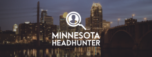 mn headhunter logo over skyline